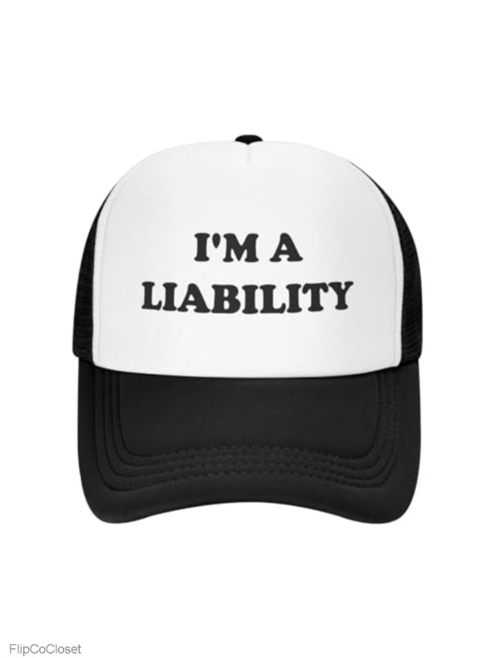Funny I'm A Liability Trucker Hat Adjustable Baseball Cap Unisex One Size